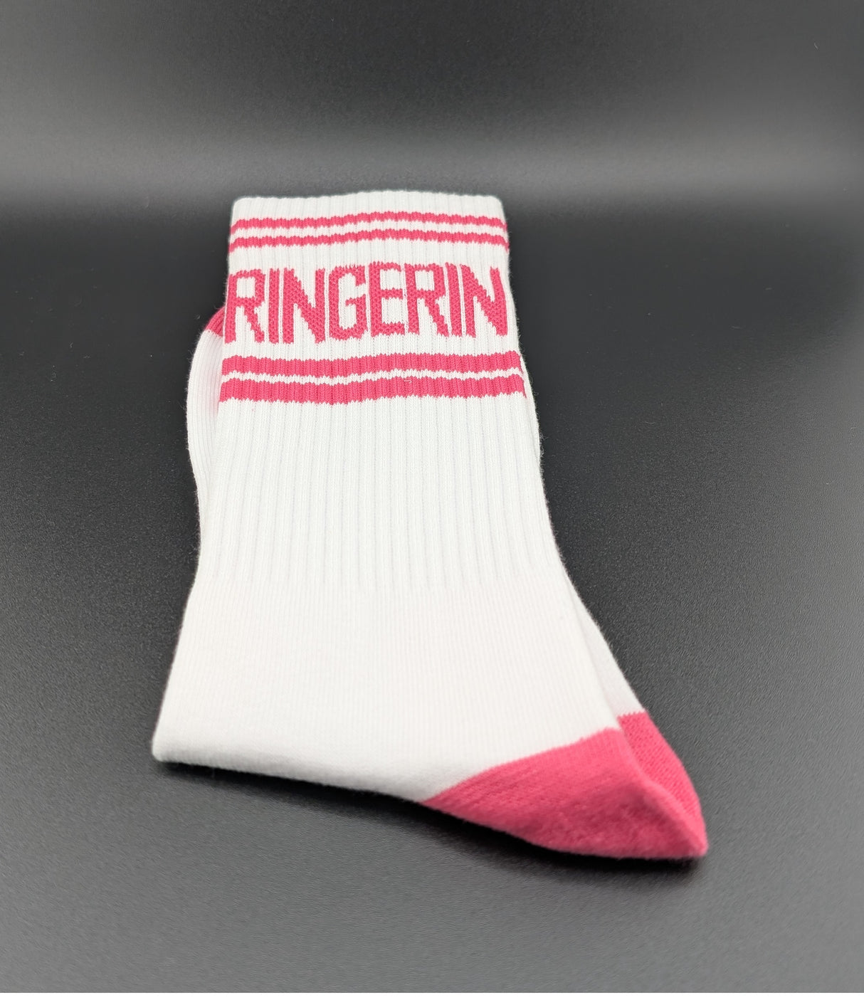 Socken Ringerin weiss Pink