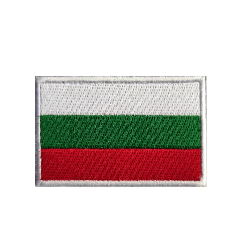 Gestickter Klett-Patch mit Flagge von Bulgarien