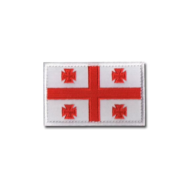Gestickter Klett-Patch mit Flagge von Georgien