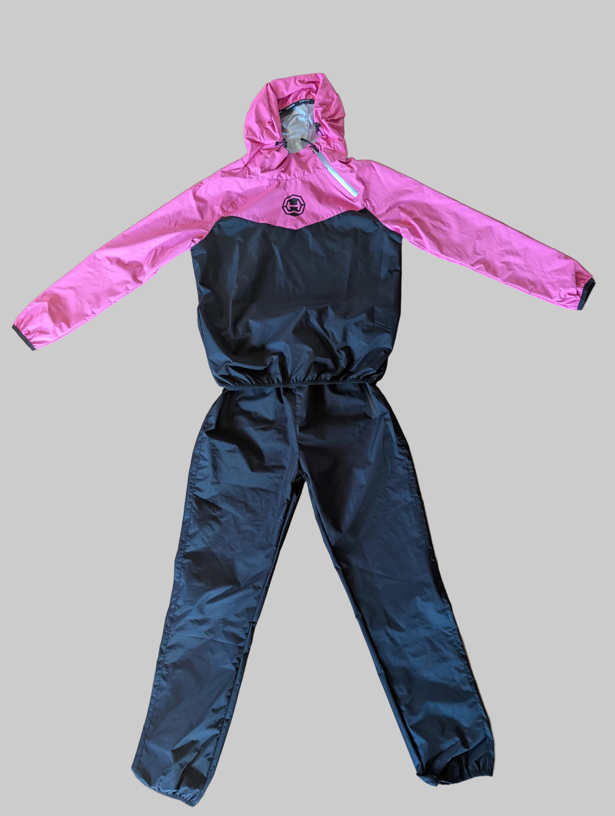 Schwitzanzug, Sauna Suit, Schwarz/Pink