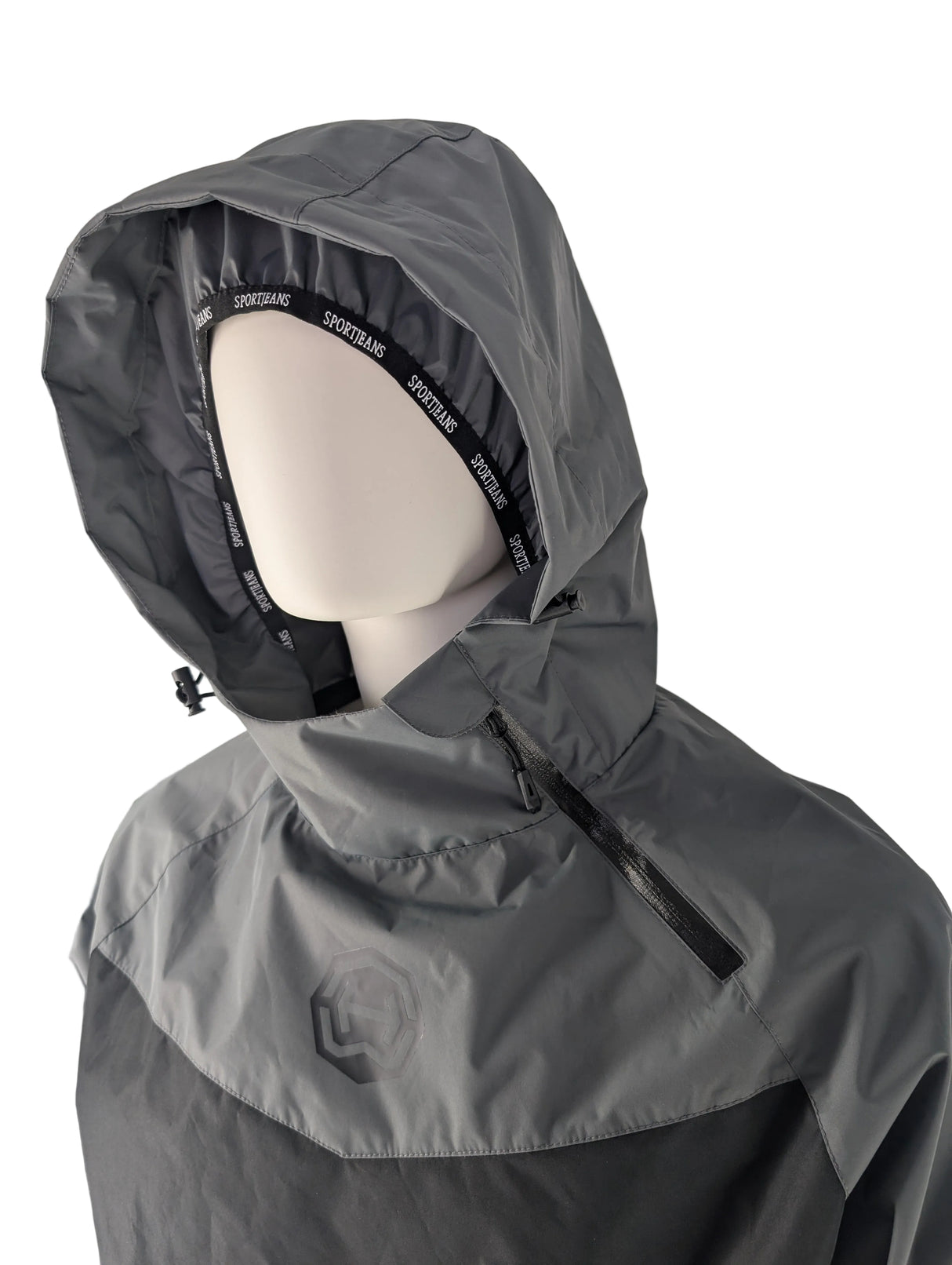 Schwitzanzug, Sauna Suit, Schwarz/Grau