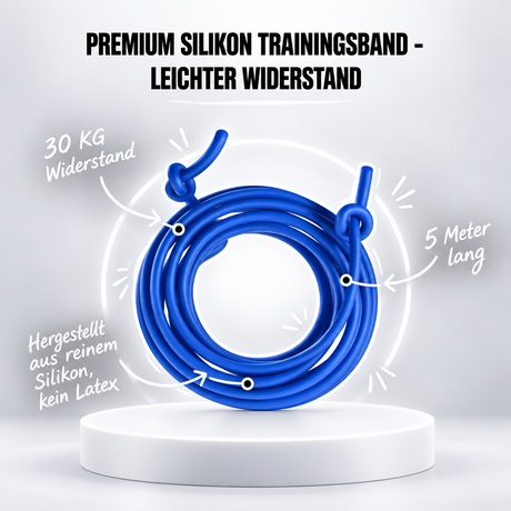 Premium Silikon-Trainingsband Blau, 10 mm – Produktansicht