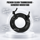 Premium Silikon-Trainingsband Schwarz, 18 mm – Produktansicht