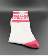 Socken Ringerin weiss Pink