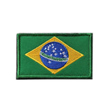Gestickter Klett-Patch mit Flagge von Brasilien