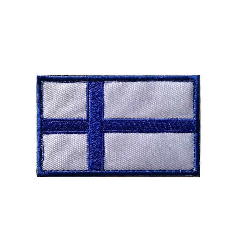 Gestickter Klett-Patch mit Flagge von Finnland