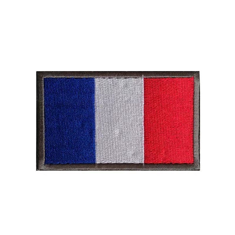Gestickter Klett-Patch mit Flagge von Frankreich