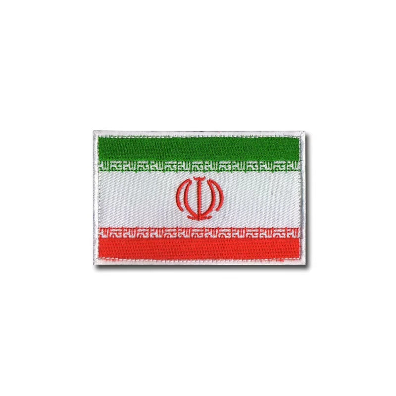 Gestickter Klett-Patch mit Flagge von Iran