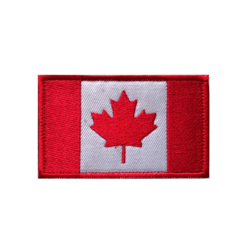 Gestickter Klett-Patch mit Flagge von Kanada