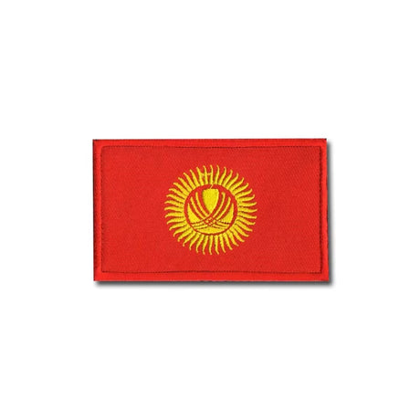 Gestickter Klett-Patch mit Flagge von Kirgisistan