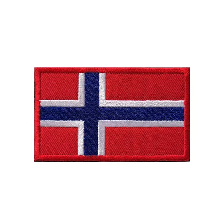 Gestickter Klett-Patch mit Flagge von Norwegen