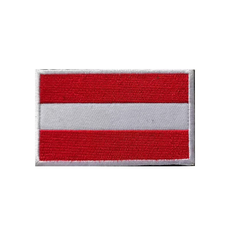 Gestickter Klett-Patch mit Flagge von Österreich