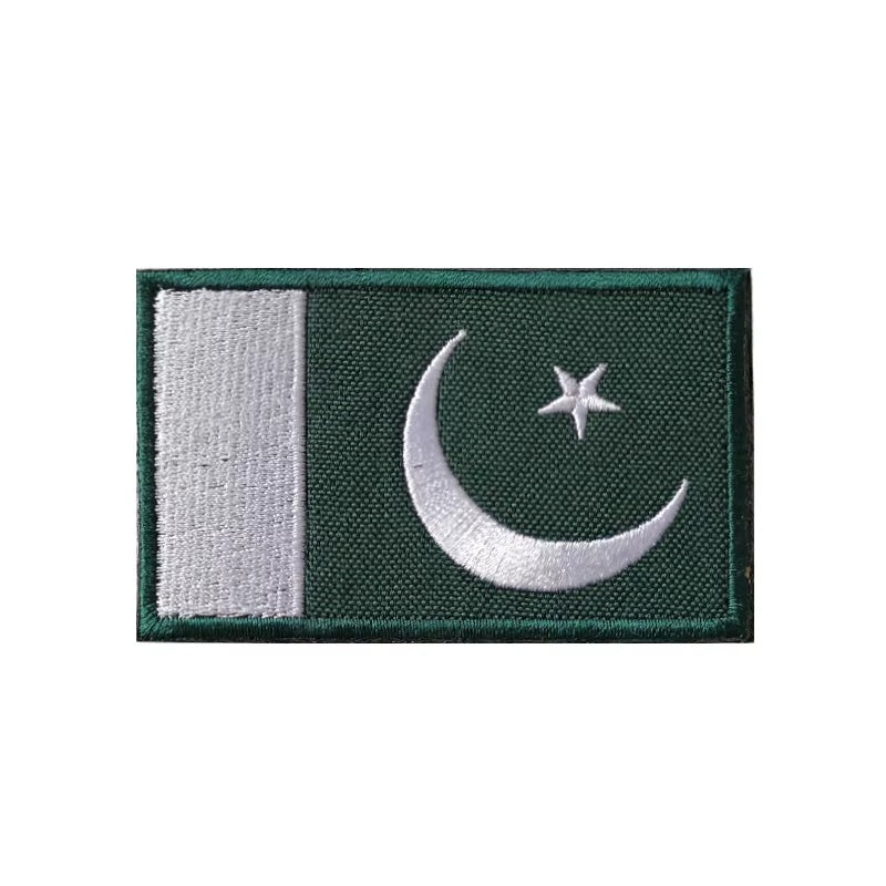 Gestickter Klett-Patch mit Flagge von Pakistan