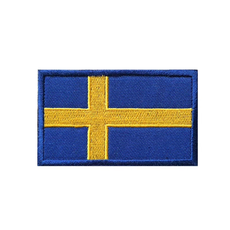 Gestickter Klett-Patch mit Flagge von Schweden