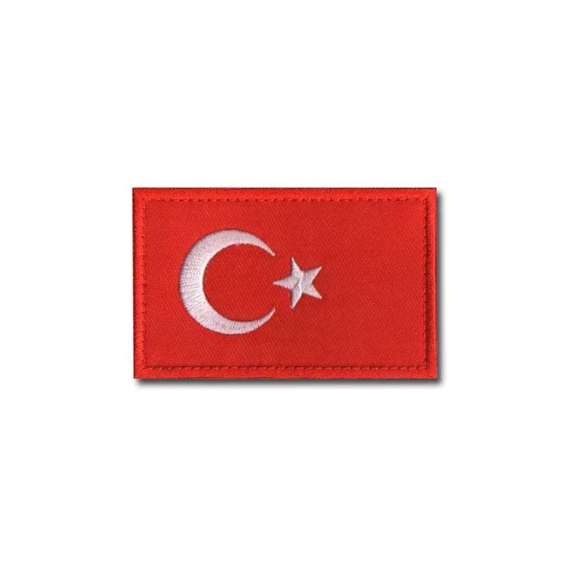 Gestickter Klett-Patch mit Flagge von Türkei