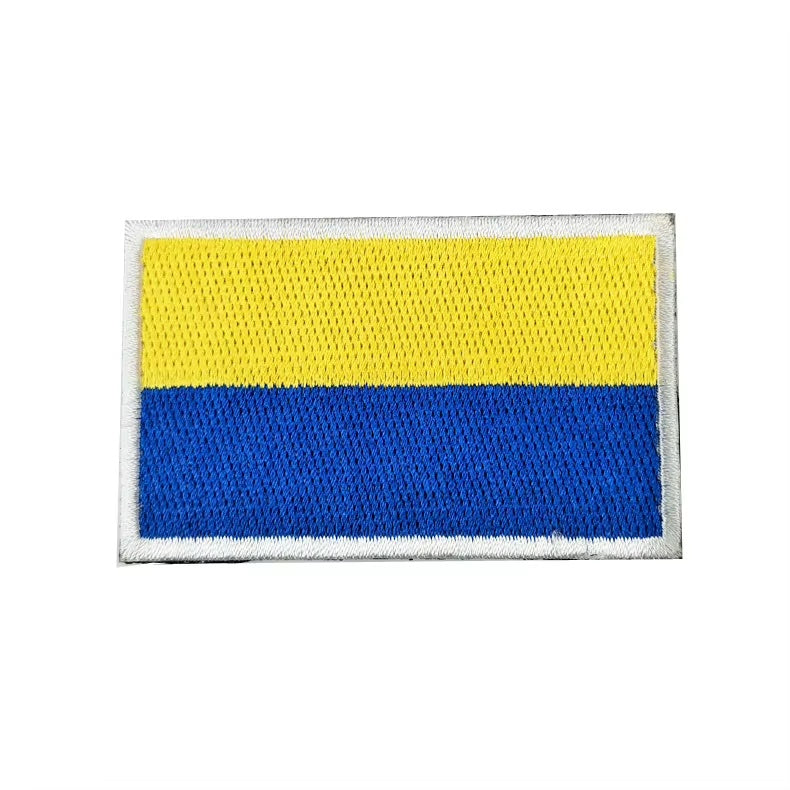 Gestickter Klett-Patch mit Flagge von Ukraine