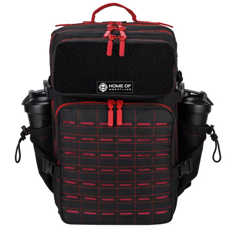 Premium Tactical Backpack 45L in Schwarz/Rot