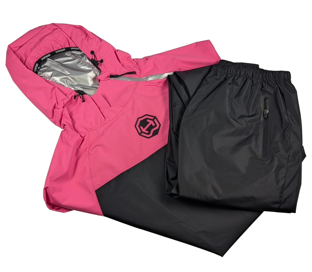 Schwitzanzug, Sauna Suit, Schwarz/Pink