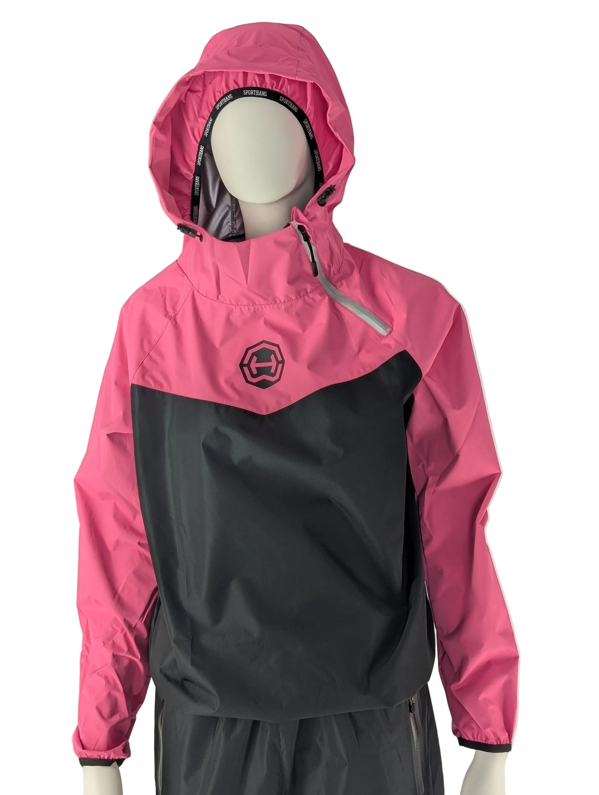 Schwitzanzug, Sauna Suit, Schwarz/Pink