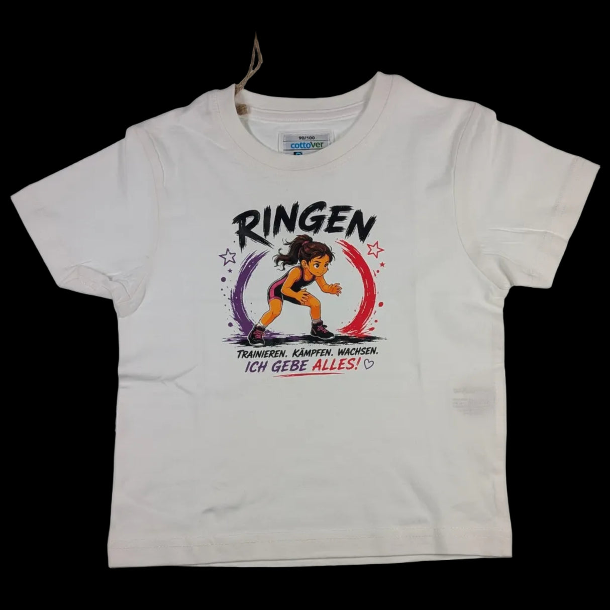 T-Shirt Ringen Mädchen - Weiss