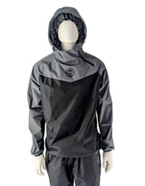 Schwitzanzug, Sauna Suit, Schwarz/Grau