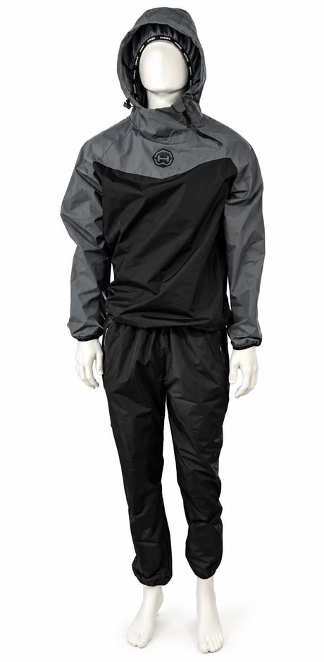Schwitzanzug, Sauna Suit, Schwarz/Grau – Produktansicht 7